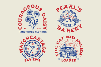 create vintage hand drawn logo or badge