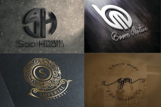 create text, monogram modern minimal and initial letter logo