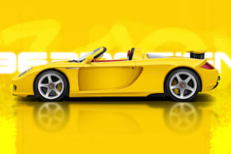 draw a vector illustration of your car in many styles