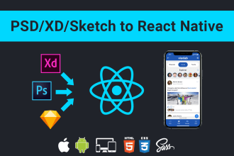 convert PSD, xd or figma UI into react native