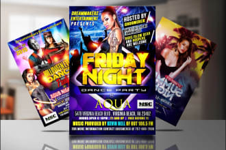 club event birthday party concert dj hiphop fashion white gold flyer poster