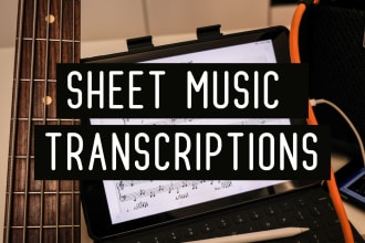 transcribe any song or music piece to digital music sheet