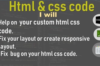 create custom html CSS pages and fix css layout issues