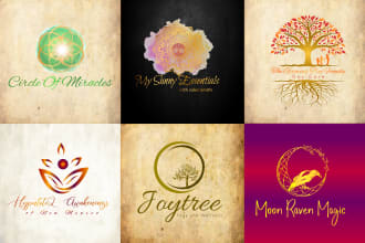 design custom professional watercolor logo with brand board