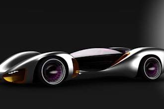concept 3d model and photorealistic rendering