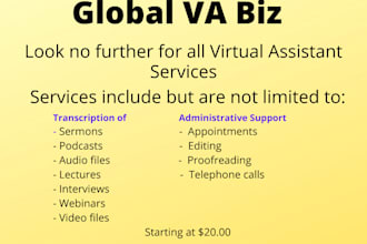 be your virtual assistant for all your VA services
