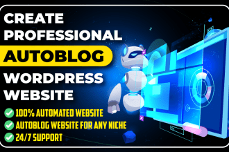 do wordpress autoblog website setup for auto pilot content automated ai web