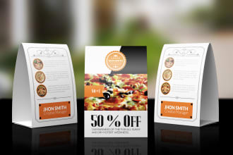 design table tent menu tent card miniature billboard