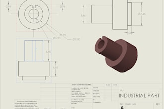 design 2d drawing and 3d cad model in autocad and solidworks