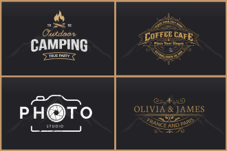 do professional retro vintage stamp or badge logo design