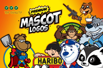 design unique mascot logo or cartoon character