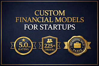 build a custom startup financial model and financial plan