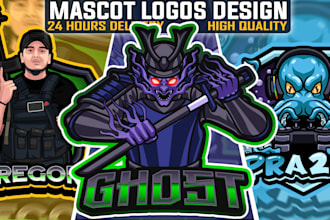 create design amazing esport, twitch, youtube gaming logo