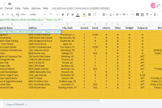 import data from one google spreadsheet to another