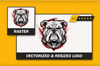 do vector tracing, photoshop editing, resize, crop an image