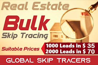 do bulk skip tracing for real estate business