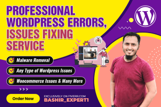 fix wordpress error, wordpress issue, wordpress malware fast