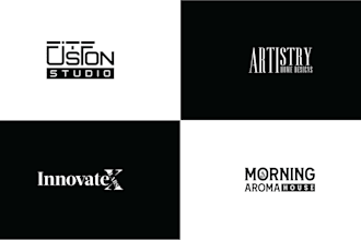 create typography logo and stationary