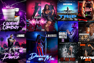 design custom album cover art, trap album cover and single cover
