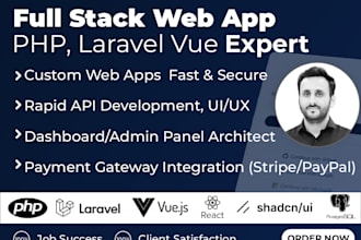 do full stack PHP laravel backend expert vuejs frontend