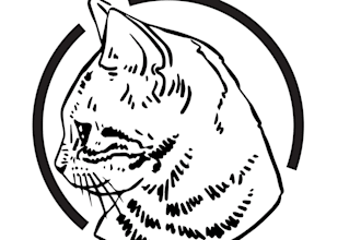 illustrate animal face in line drawing style