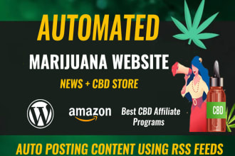 build automated cbd marijuana website for passive income