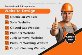 made electrician solar plumber junk removal pressure washing oil and gas website