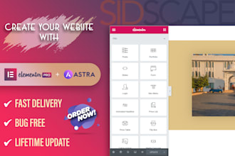 design or clone responsive website with astra elementor pro