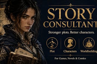 be your story consultant for your game novel or dnd campaign