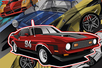 do a vector illustration cars and any type of vehicle in 48 hours