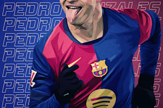 make your favorite football player photo into awesome vector