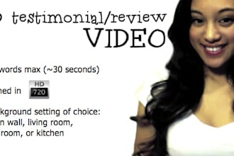 make a natural and genuine testimonial/review video in HD