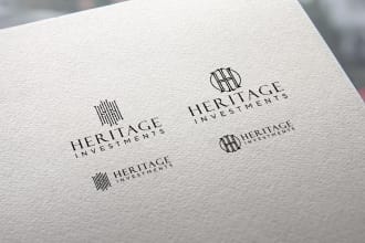 create unique monogram logo, eye catching initial letters