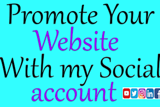 promote your website, business, book, brand, by social media
