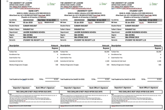 design challans and forms in microsoft word professionally