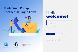 create, fix contact, mailchimp, signup, popup, gravity form, convert kit