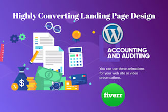 design wordpress website with elementor pro page builder and create landing page