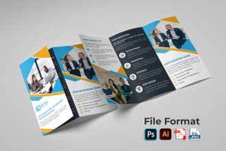 design trifold, bifold brochure, flyer, leaflet, postcard, catalog