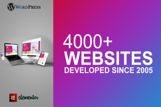 design and develop wordpress website with domain and hosting
