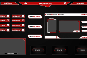 do custom stream twitch overlay panels screen gaming banner