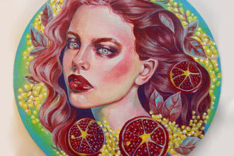 paint top notch acrylic portrait painting for you