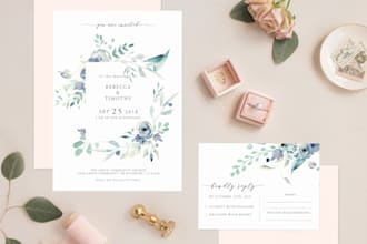 design classy wedding invitation card for print and ecard