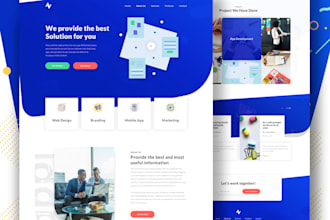 design creative landing page and mobile app UI