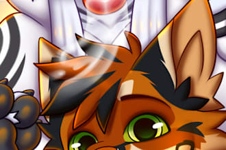 draw a portrait for your furry oc