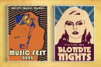 design event vintage, retro poster or any poster