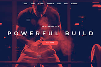 design attractive fitness, sports, gym, workout website