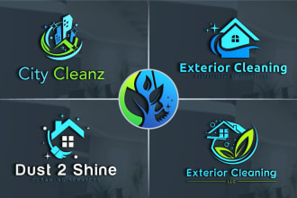 design design real estate home cleaning company logo