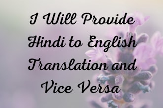 do hindi to english or vice versa translation