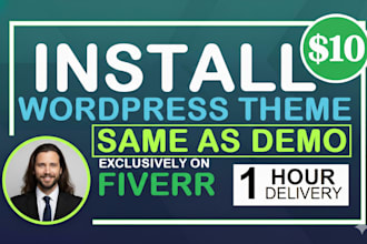 install wordpress theme same as demo