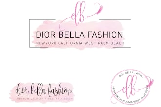 design watercolor makeup cosmetic eyelash beauty salon logo